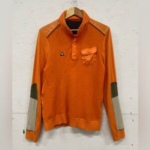 Le Coq Sportif Wool Blend Long Sleeve Sweater, Fits M/L